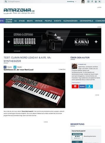Amazona.de Test: Clavia Nord Lead A1 & A1R, Synthesizer Amazona.de Test: Clavia Nord Lead A1 & A1R, Synthesizer