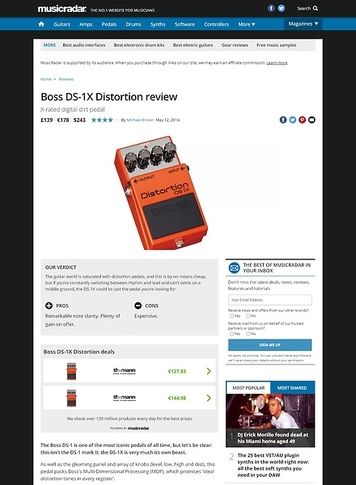 MusicRadar.com Boss DS-1X Distortion MusicRadar.com Boss DS-1X Distortion
