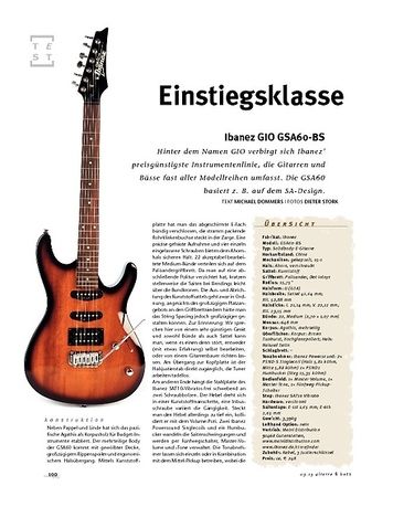 Gitarre & Bass Ibanez Ibanez GIO GSA60-BS, E-Gitarre Gitarre & Bass Ibanez Ibanez GIO GSA60-BS, E-Gitarre