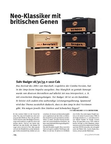 Gitarre & Bass Suhr Badger 18/30/35 + 1x12-Cab, Röhren-Topteile Gitarre & Bass Suhr Badger 18/30/35 + 1x12-Cab, Röhren-Topteile