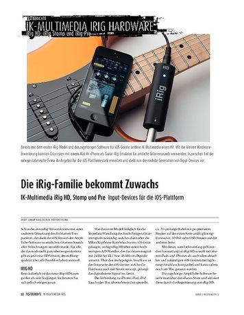 Sound & Recording IK Multimedia iRig HD/Stomp/Pre - Input-Devices für iOS-Geräte Sound & Recording IK Multimedia iRig HD/Stomp/Pre - Input-Devices für iOS-Geräte