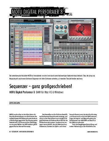 Sound & Recording MOTU Digital Performer 8 - Digital Audio Workstation für Mac-OS & Windows Sound & Recording MOTU Digital Performer 8 - Digital Audio Workstation für Mac-OS & Windows