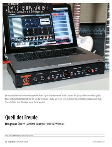 Sound & Recording Dangerous Music Source - Monitor-Controller mit DA-Wandlern Sound & Recording Dangerous Music Source - Monitor-Controller mit DA-Wandlern