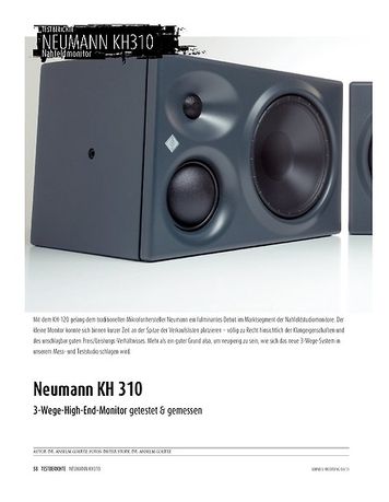 Sound & Recording Neumann KH 310 - 3-Wege-High-End-Monitor Sound & Recording Neumann KH 310 - 3-Wege-High-End-Monitor