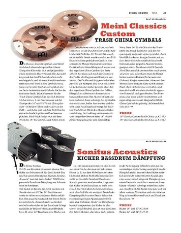 Sticks Sonitus Acoustics Kicker Bassdrum Dämpfung Sticks Sonitus Acoustics Kicker Bassdrum Dämpfung