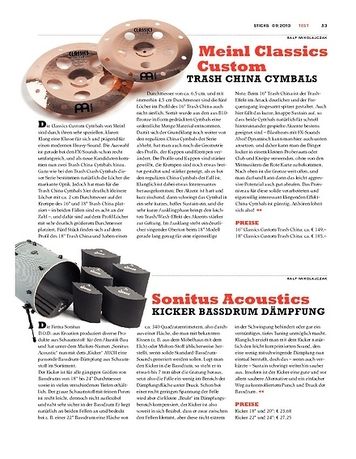 Sticks Sonitus Acoustics Kicker Bassdrum Dämpfung Sticks Sonitus Acoustics Kicker Bassdrum Dämpfung