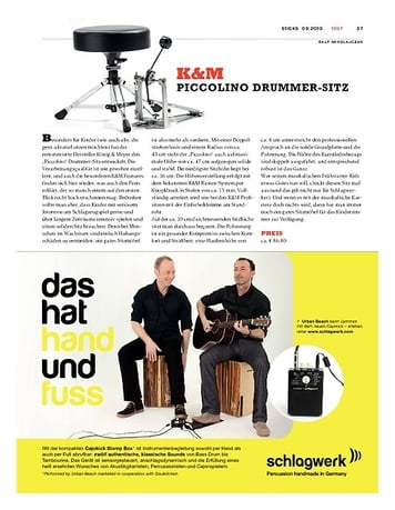 Sticks K&M Piccolino Drummersitz Sticks K&M Piccolino Drummersitz