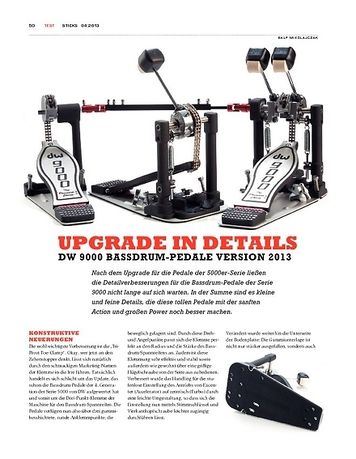 Sticks DW 9000 Bassdrum-Pedale UPDATE 2013 Sticks DW 9000 Bassdrum-Pedale UPDATE 2013