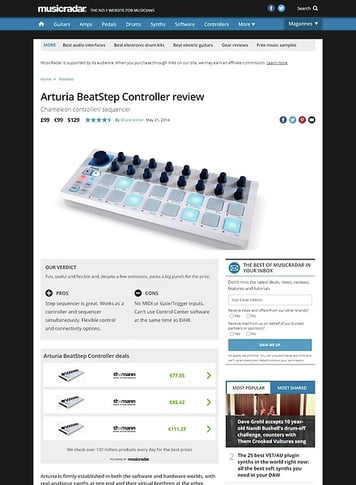 MusicRadar.com Arturia BeatStep Controller MusicRadar.com Arturia BeatStep Controller