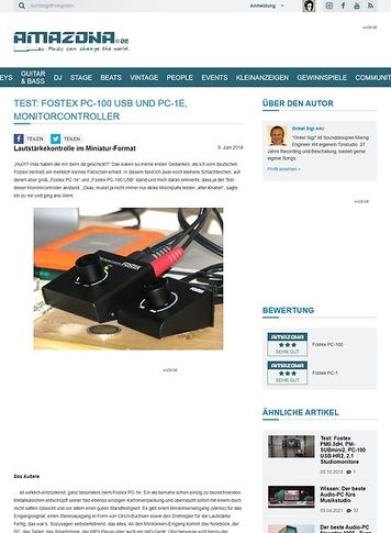 Amazona.de Test: Fostex PC-100 USB und PC-1e, Monitorcontroller Amazona.de Test: Fostex PC-100 USB und PC-1e, Monitorcontroller