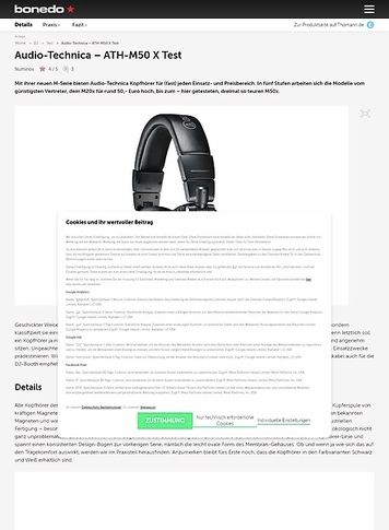 Bonedo.de Audio-Technica ATH-M50 X Bonedo.de Audio-Technica ATH-M50 X