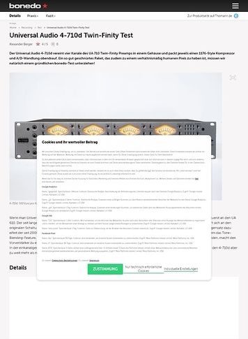Bonedo.de Universal Audio 4-710d Twin-Finity Bonedo.de Universal Audio 4-710d Twin-Finity