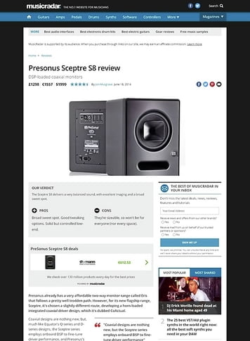 MusicRadar.com Presonus Sceptre S8 MusicRadar.com Presonus Sceptre S8