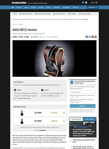 MusicRadar.com AKG K812 MusicRadar.com AKG K812