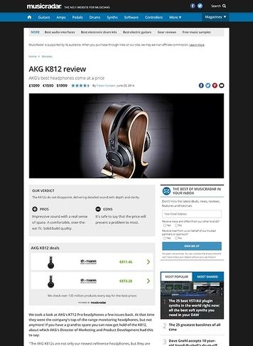 MusicRadar.com AKG K812 MusicRadar.com AKG K812