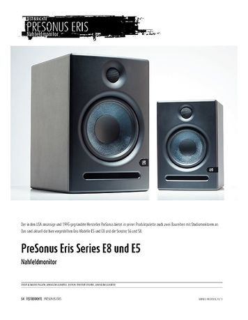 Sound & Recording PreSonus Eris Series E8 und E5 Sound & Recording PreSonus Eris Series E8 und E5