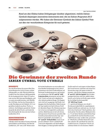Sticks Sabian Cymbal Vote Cymbals Sticks Sabian Cymbal Vote Cymbals