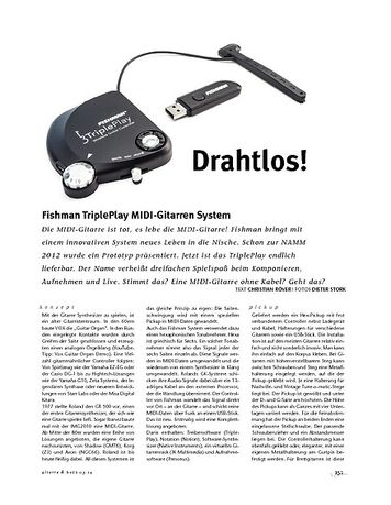 Gitarre & Bass Fishman Triple Play, MIDI-Gitarrensystem Gitarre & Bass Fishman Triple Play, MIDI-Gitarrensystem