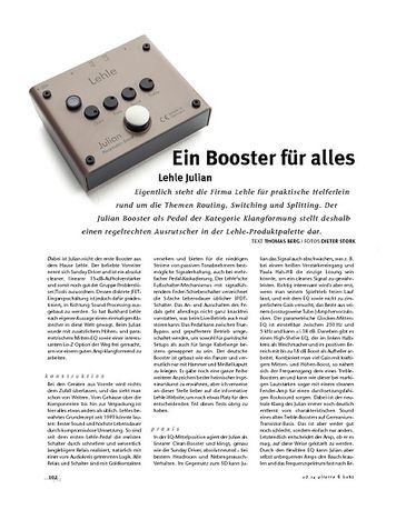Gitarre & Bass Lehle Julian, Booster Gitarre & Bass Lehle Julian, Booster