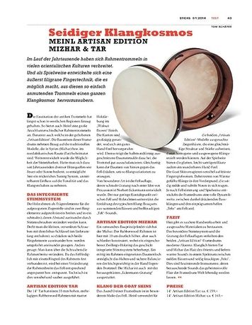 Sticks Meinl Artisan Edition Mizhar & Tar Sticks Meinl Artisan Edition Mizhar & Tar