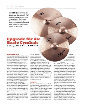Sticks Zildjian ZBT Cymbals - Weitere Modelle in der Einsteigerklasse Sticks Zildjian ZBT Cymbals - Weitere Modelle in der Einsteigerklasse
