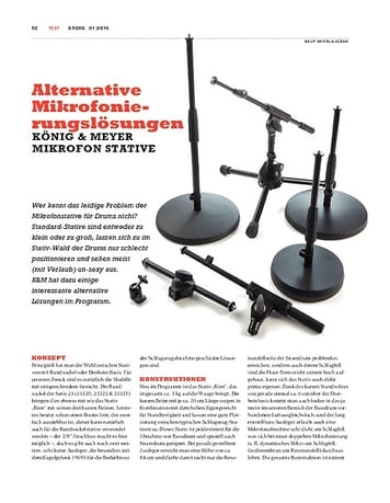 Sticks König & Meyer Mikrofonstative - Alternativen für die coole Optik Sticks König & Meyer Mikrofonstative - Alternativen für die coole Optik
