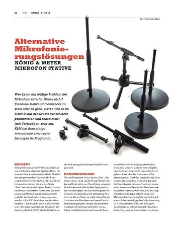 Sticks König & Meyer Mikrofonstative - Alternativen für die coole Optik Sticks König & Meyer Mikrofonstative - Alternativen für die coole Optik