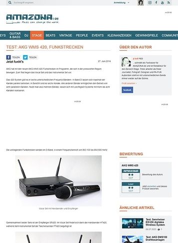 Amazona.de Test: AKG WMS 420, Funkstrecken Amazona.de Test: AKG WMS 420, Funkstrecken