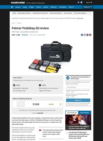 MusicRadar.com Palmer Pedalbay 60 MusicRadar.com Palmer Pedalbay 60