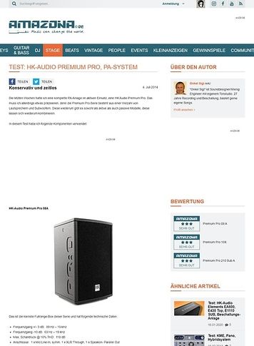 Amazona.de Test: HK-Audio Premium Pro, PA-System Amazona.de Test: HK-Audio Premium Pro, PA-System