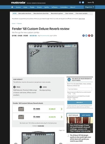 MusicRadar.com Fender '68 Custom Deluxe Reverb MusicRadar.com Fender '68 Custom Deluxe Reverb