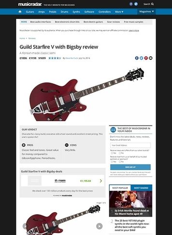 MusicRadar.com Guild Starfire V with Bigsby MusicRadar.com Guild Starfire V with Bigsby