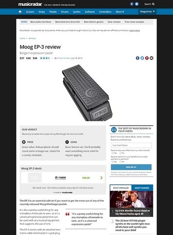 MusicRadar.com Moog EP-3 MusicRadar.com Moog EP-3