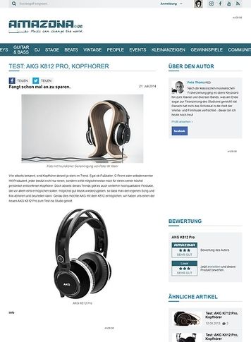 Amazona.de Test: AKG K812 Pro, Kopfhörer Amazona.de Test: AKG K812 Pro, Kopfhörer