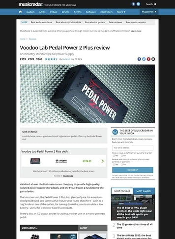 MusicRadar.com Voodoo Lab Pedal Power 2 Plus MusicRadar.com Voodoo Lab Pedal Power 2 Plus