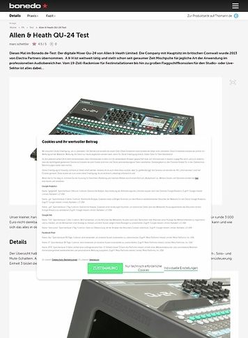 Bonedo.de Allen & Heath QU-24 Bonedo.de Allen & Heath QU-24