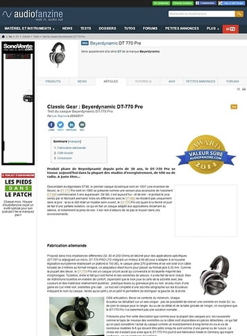 Audiofanzine.com Beyerdynamic DT 770 Pro Audiofanzine.com Beyerdynamic DT 770 Pro