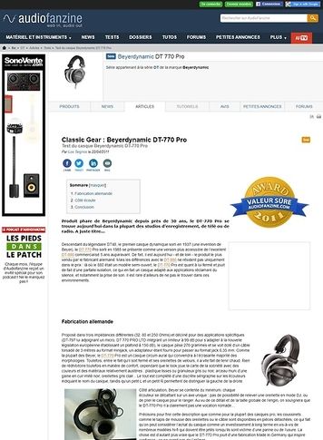 Audiofanzine.com Beyerdynamic DT 770 Pro Audiofanzine.com Beyerdynamic DT 770 Pro