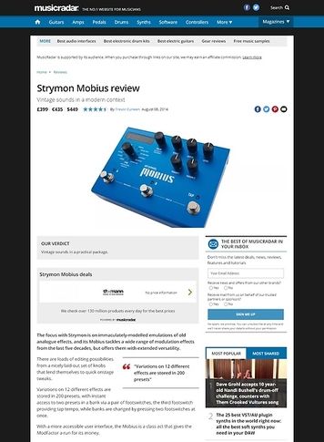 MusicRadar.com Strymon Mobius MusicRadar.com Strymon Mobius