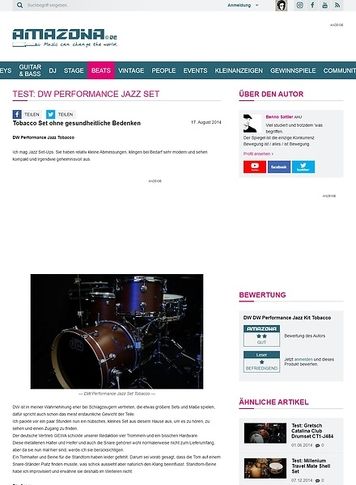 Amazona.de Test: DW Performance Jazz Set Amazona.de Test: DW Performance Jazz Set