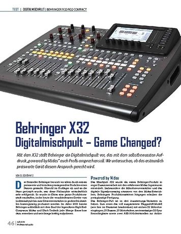 Professional Audio Behringer X32 Professional Audio Behringer X32