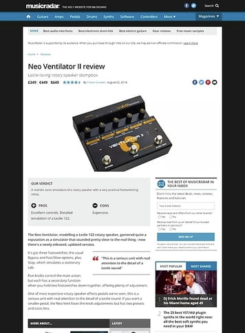 MusicRadar.com Neo Ventilator II MusicRadar.com Neo Ventilator II