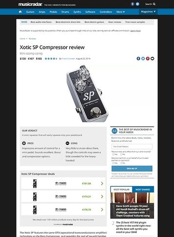 MusicRadar.com Xotic SP Compressor MusicRadar.com Xotic SP Compressor