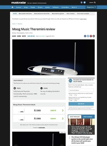 MusicRadar.com Moog Music Theremini MusicRadar.com Moog Music Theremini