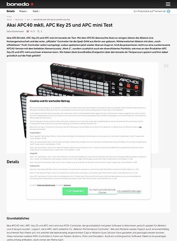 Bonedo.de Akai APC40 mkII, APC Key 25 und APC mini Bonedo.de Akai APC40 mkII, APC Key 25 und APC mini
