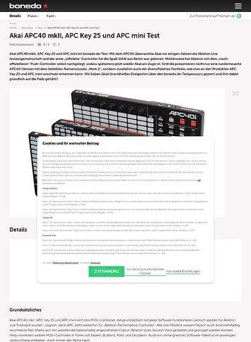 Bonedo.de Akai APC40 mkII, APC Key 25 und APC mini Bonedo.de Akai APC40 mkII, APC Key 25 und APC mini