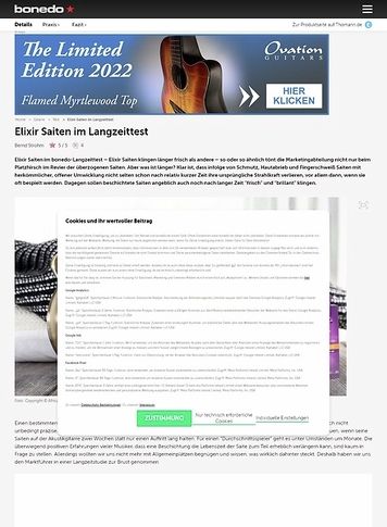 Bonedo.de Elixir Saiten im Langzeittest Bonedo.de Elixir Saiten im Langzeittest