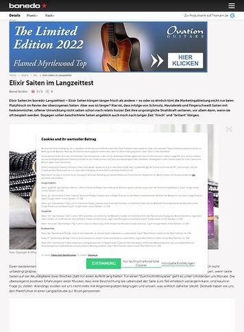 Bonedo.de Elixir Saiten im Langzeittest Bonedo.de Elixir Saiten im Langzeittest