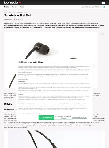 Bonedo.de Sennheiser IE 4 Bonedo.de Sennheiser IE 4