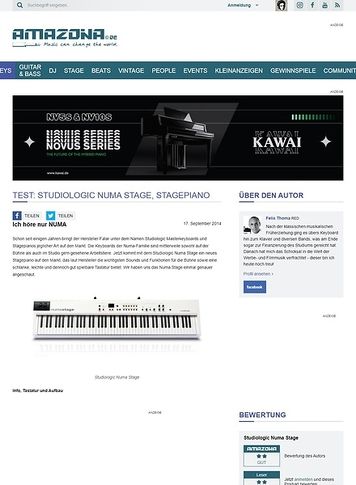 Amazona.de Test: Studiologic Numa Stage, Stagepiano Amazona.de Test: Studiologic Numa Stage, Stagepiano